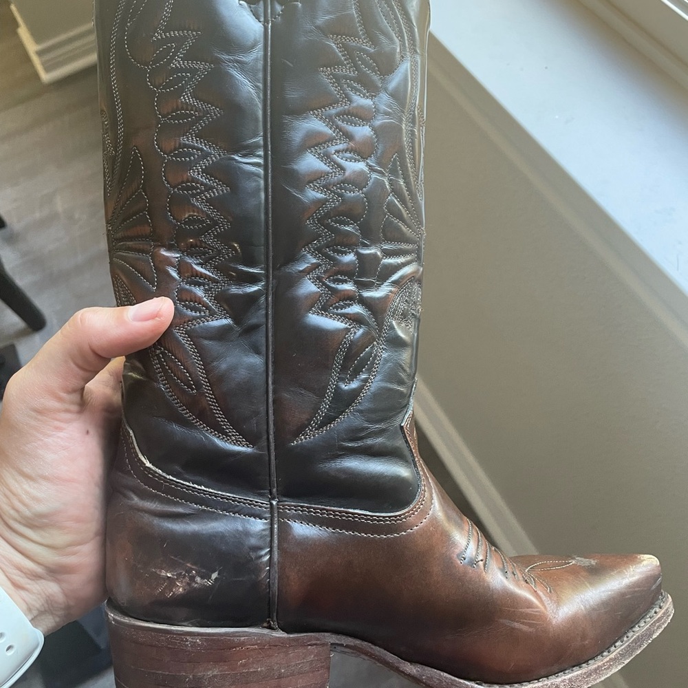 Buffalo David Bitton Brown Leather Western Cowboy Boots - Picture 16 of 16